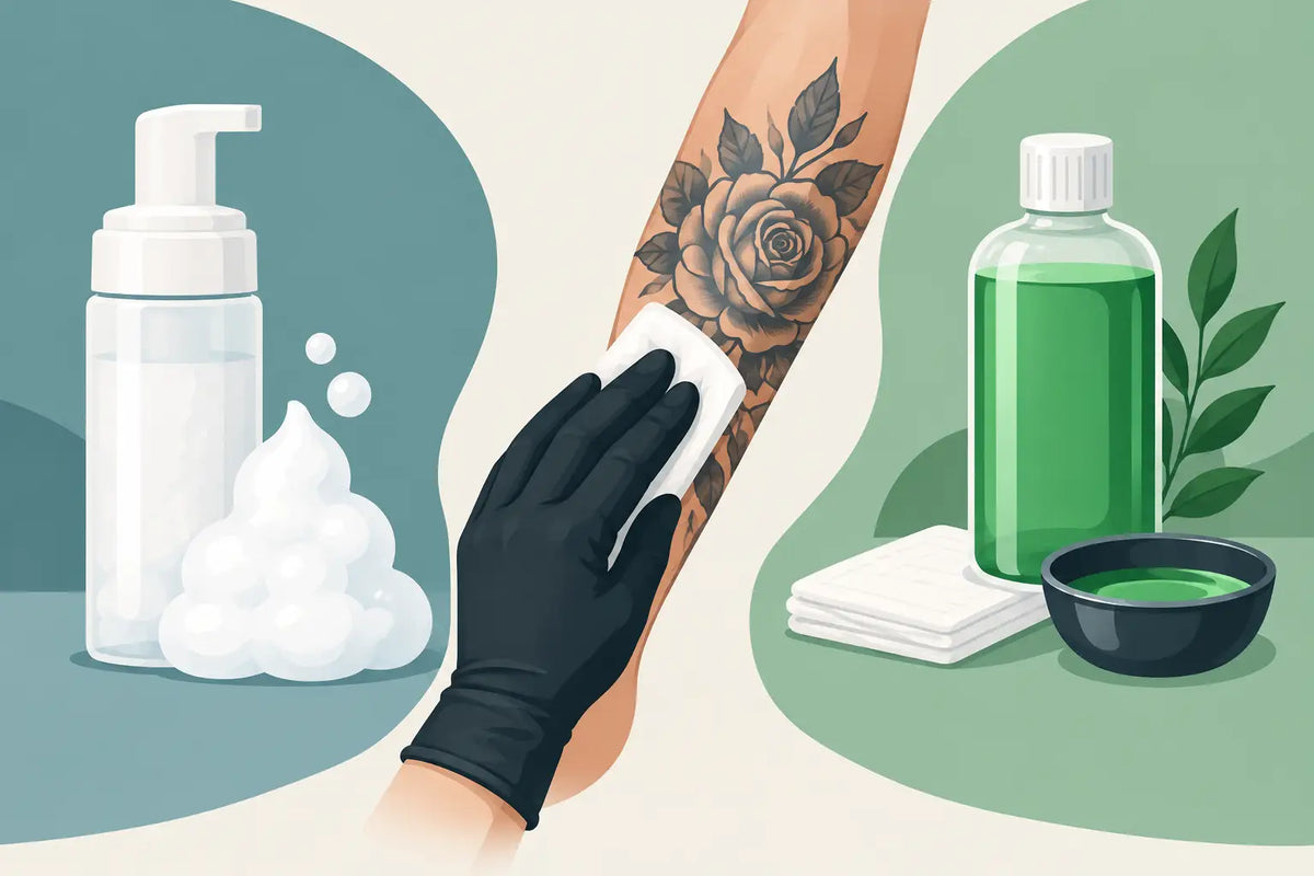 Foam Wash or Green Soap for Tattoo Sessions?